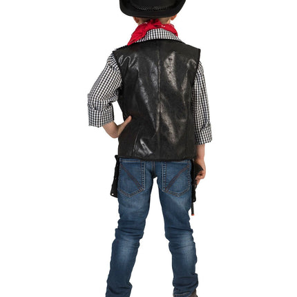 Feestbazaar Cowboy Vest Kind Zwart
