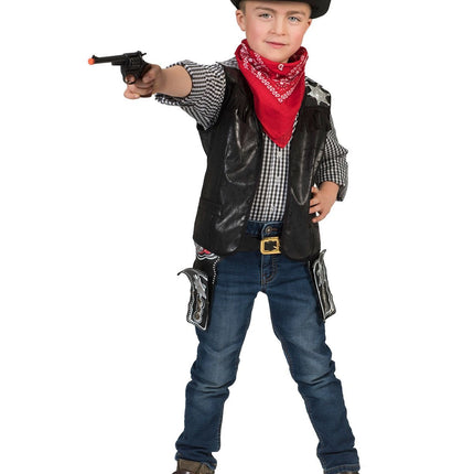 Feestbazaar Cowboy Vest Kind Zwart