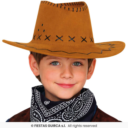 Feestbazaar Cowboyhoed Lichtbruin Kind Wild West