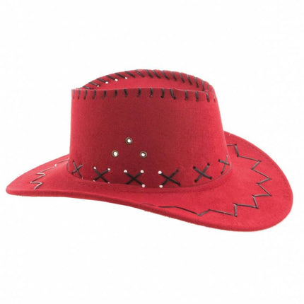 Feestbazaar Cowboyhoed rood kind