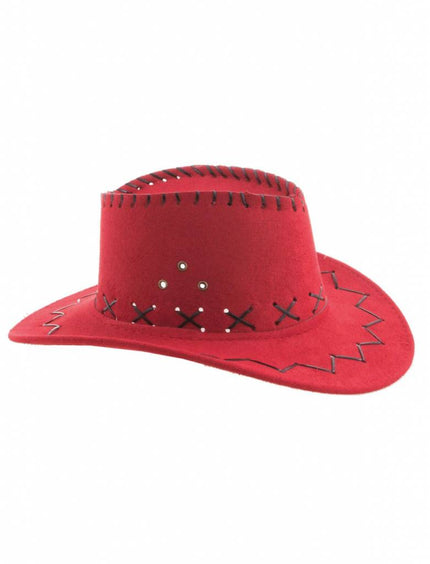Feestbazaar Cowboyhoed rood kind
