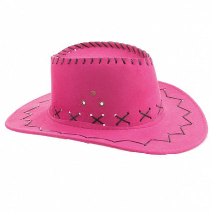 Feestbazaar Cowboyhoed roze kind