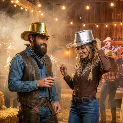 Feestbazaar Cowboyhoed Savanne Goud