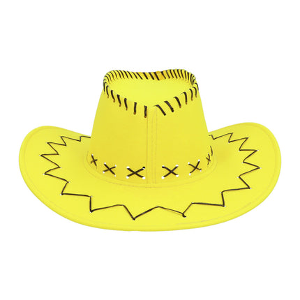 Feestbazaar Cowboyhoed Savanne Neon Geel