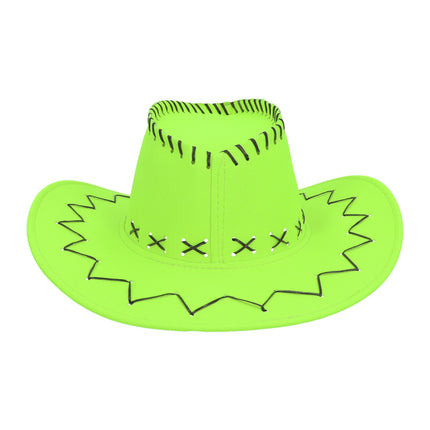 Feestbazaar Cowboyhoed Savanne Neon Groen