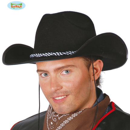 Feestbazaar Cowboyhoed Vilt Zwart