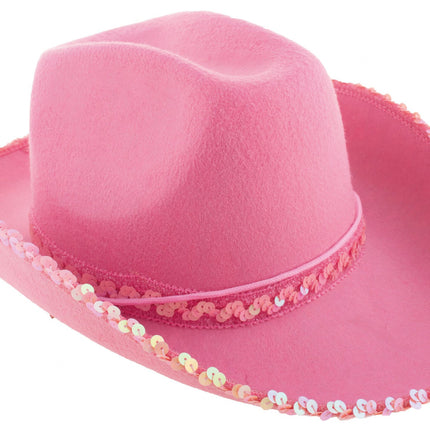 Feestbazaar Cowgirl Hoed Roze Montana