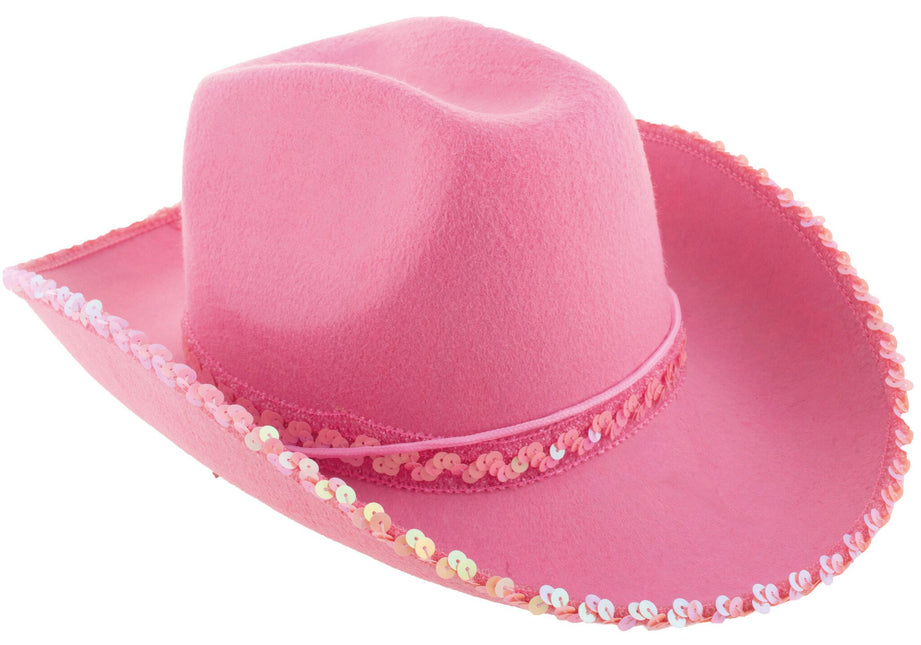Feestbazaar Cowgirl Hoed Roze Montana