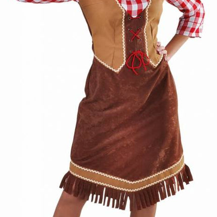Feestbazaar Cowgirl jurk met geruite hemd