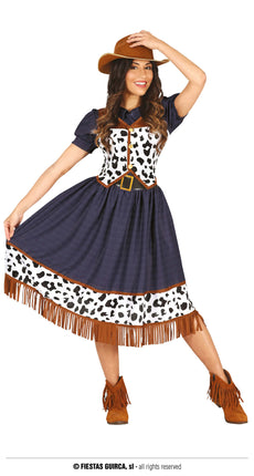 Feestbazaar Cowgirl Kostuum Dames Blue Hadley