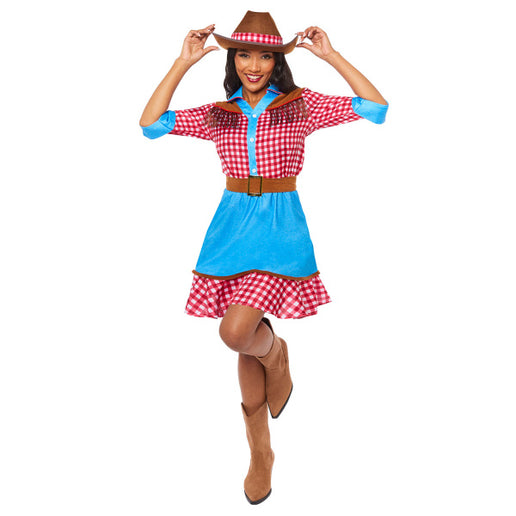 Feestbazaar Cowgirl Kostuum Delilah met Hoed