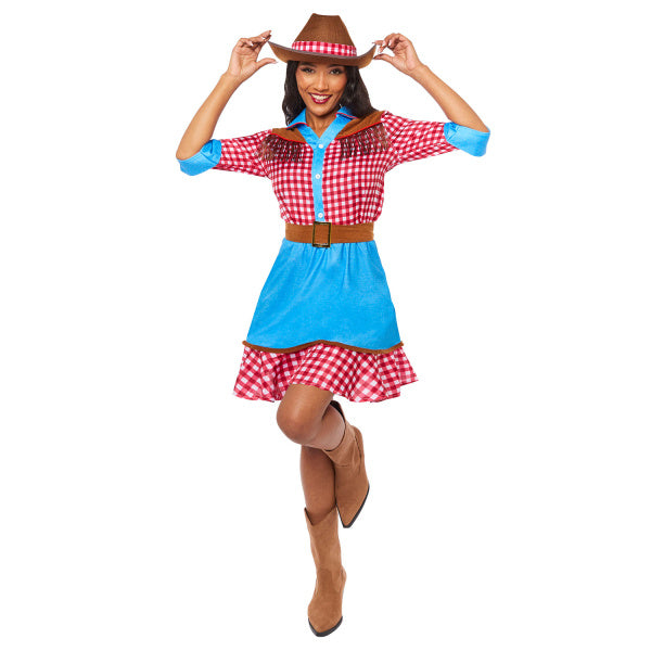 Feestbazaar Cowgirl Kostuum Delilah met Hoed