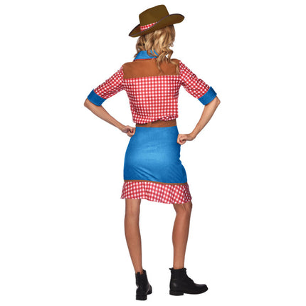 Feestbazaar Cowgirl Kostuum Delilah met Hoed