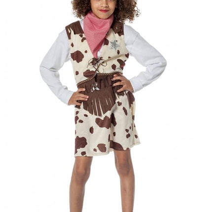 Feestbazaar Cowgirl pakje koeienprint