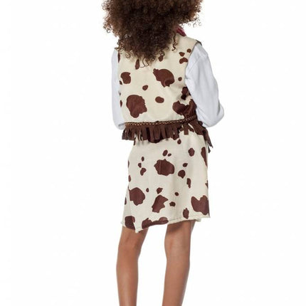 Feestbazaar Cowgirl pakje koeienprint