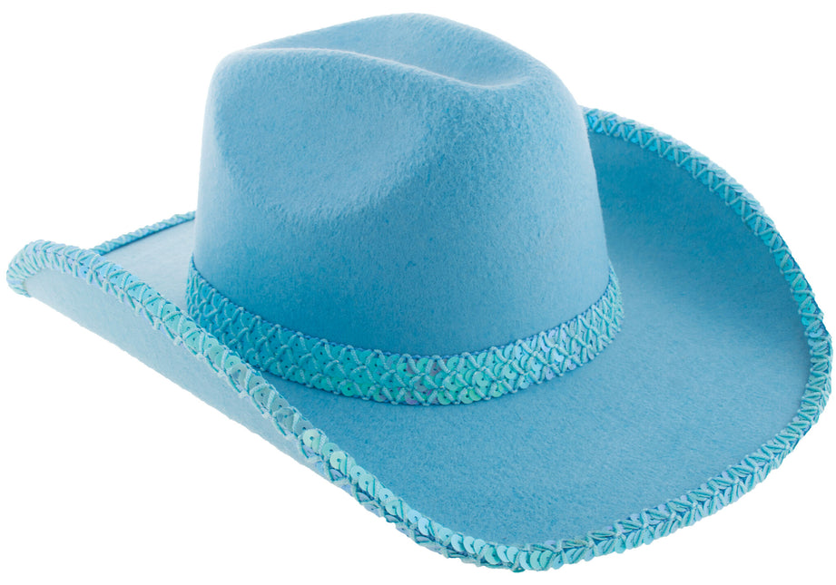 Feestbazaar Cowgirlhoed Blauw Montana