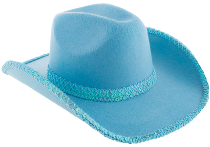 Feestbazaar Cowgirlhoed Blauw Montana