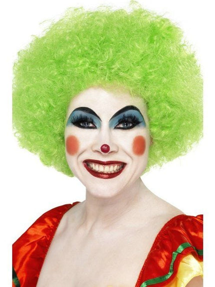 Feestbazaar Crazy krulpruik groen