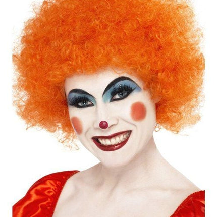 Feestbazaar Crazy krulpruik oranje