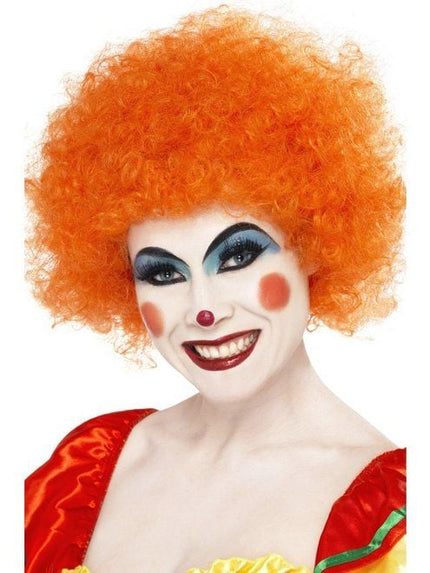 Feestbazaar Crazy krulpruik oranje