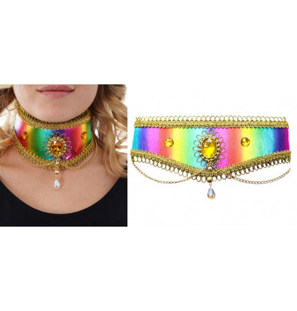 Feestbazaar Crazy Rainbow Cabaret Choker