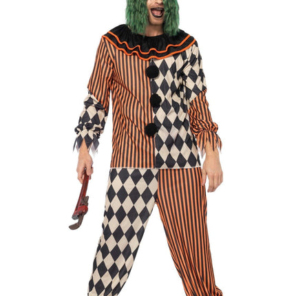 Feestbazaar Creepy Circus Clown Kostuum Heren