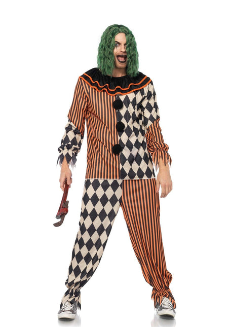 Feestbazaar Creepy Circus Clown Kostuum Heren