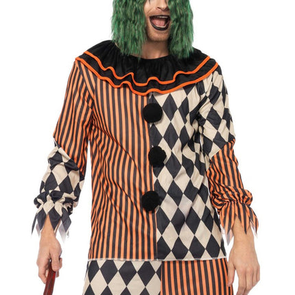 Feestbazaar Creepy Circus Clown Kostuum Heren