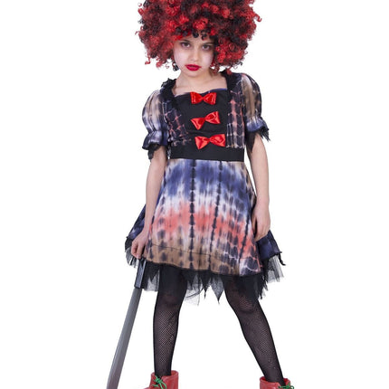 Feestbazaar Creepy clown jurkje kind Luna