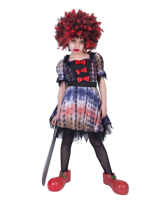 Feestbazaar Creepy clown jurkje kind Luna