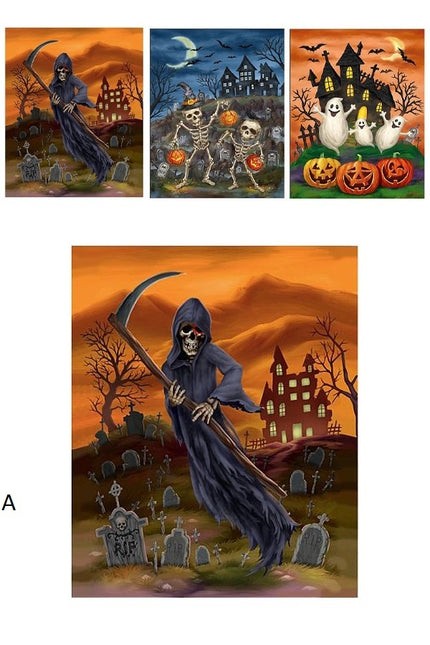 Feestbazaar Creepy Halloween Raamsticker 3D 25x31cm