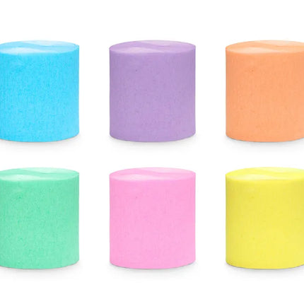 Feestbazaar Crepe Papier Pastel Regenboog (6st)