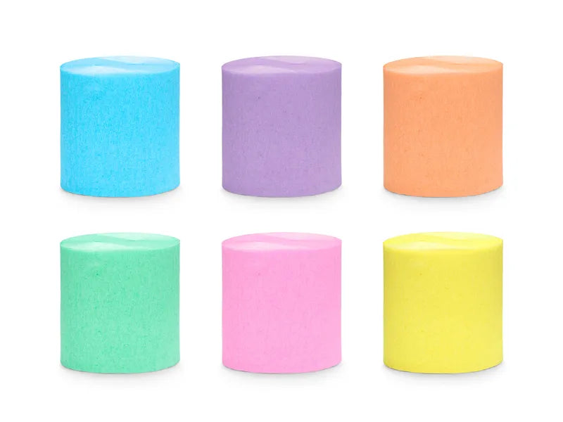 Feestbazaar Crepe Papier Pastel Regenboog (6st)