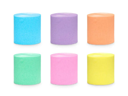 Feestbazaar Crepe Papier Pastel Regenboog (6st)