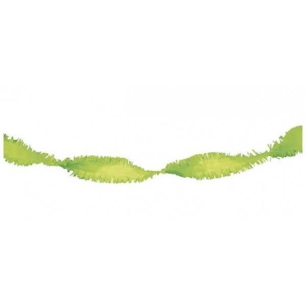 Feestbazaar Crepe Papier Slinger Lime Groen - 24 meter