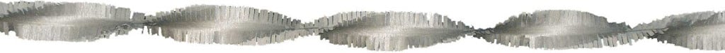 Feestbazaar Crepe papier slinger zilver 6 meter