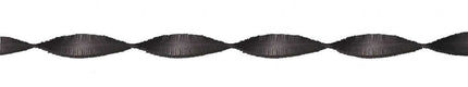 Feestbazaar Crepe papier slinger zwart 6 meter