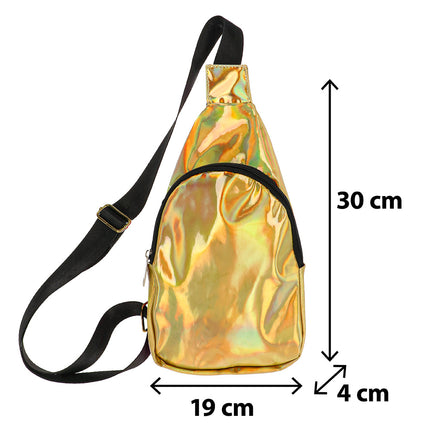 Feestbazaar Crossbody Tas Holo Goud