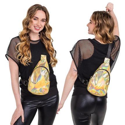 Feestbazaar Crossbody Tas Holo Goud