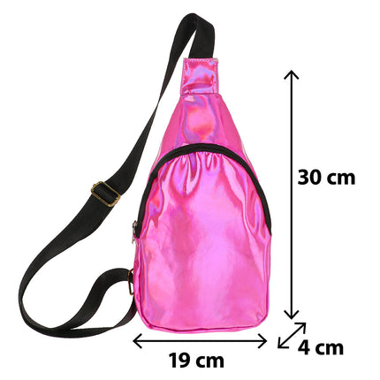 Feestbazaar Crossbody Tas Holo Roze