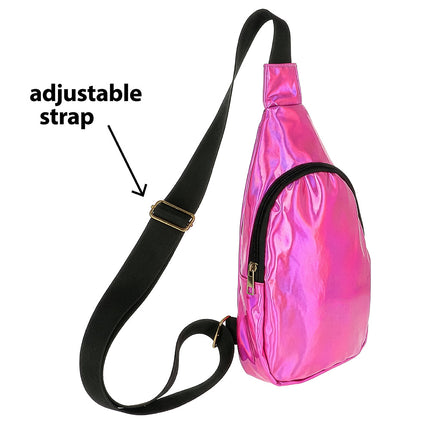 Feestbazaar Crossbody Tas Holo Roze