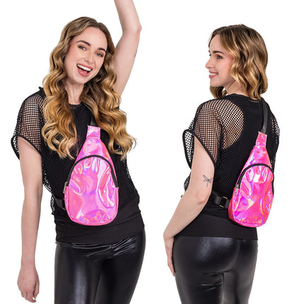 Feestbazaar Crossbody Tas Holo Roze