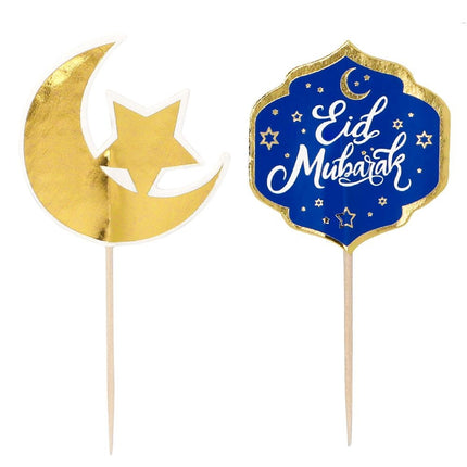 Feestbazaar Cupcake Deco Set Eid Mubarak (20st)