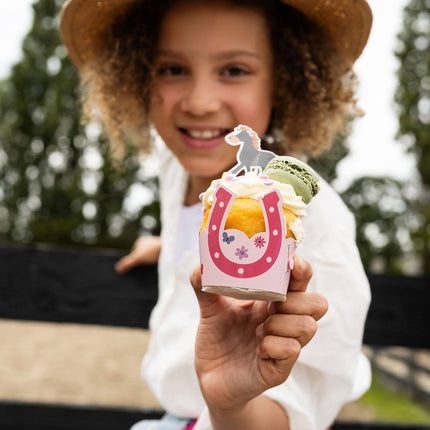 Feestbazaar Cupcake Decoratie Set Happy Horses (6st)