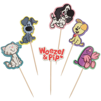 Feestbazaar Cupcake Decoratie Set Woezel En Pip (6st)