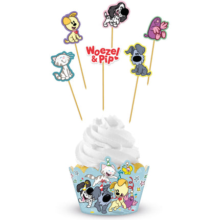 Feestbazaar Cupcake Decoratie Set Woezel En Pip (6st)