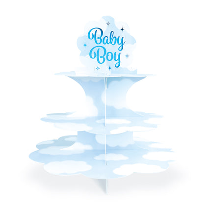 Feestbazaar Cupcake Etagère Baby Boy 32cm