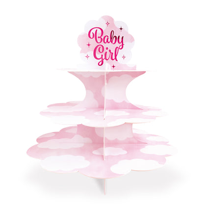 Feestbazaar Cupcake Etagère Baby Girl 32cm