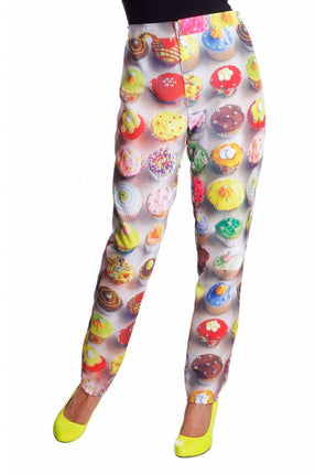 Feestbazaar Cupcakes broek dames