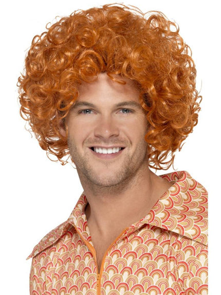 Feestbazaar Curly Afro Ginger pruik